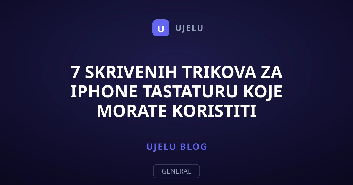 7 Skrivenih Trikova za iPhone Tastaturu Koje Morate Koristiti